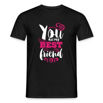 Du bist mein bester Freund Cooles Geschenk - Männer T-Shirt - Schwarz - Vorne - AI Model Male 178 light (178cm)