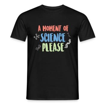 Wissenschaft Moment Science - T-shirt homme - noir - Devant - AI Model Male 178 light (178cm)