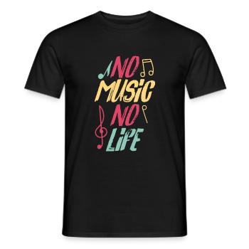 Pas de musique, pas de vie - T-shirt homme - noir - Devant - AI Model Male 178 light (178cm)