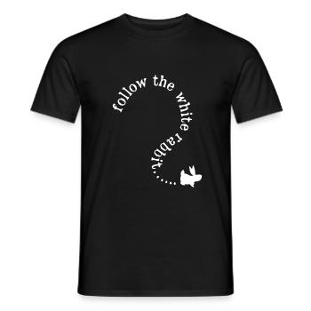Suis le lapin blanc - T-shirt homme - noir - Devant - AI Model Male 178 light (178cm)