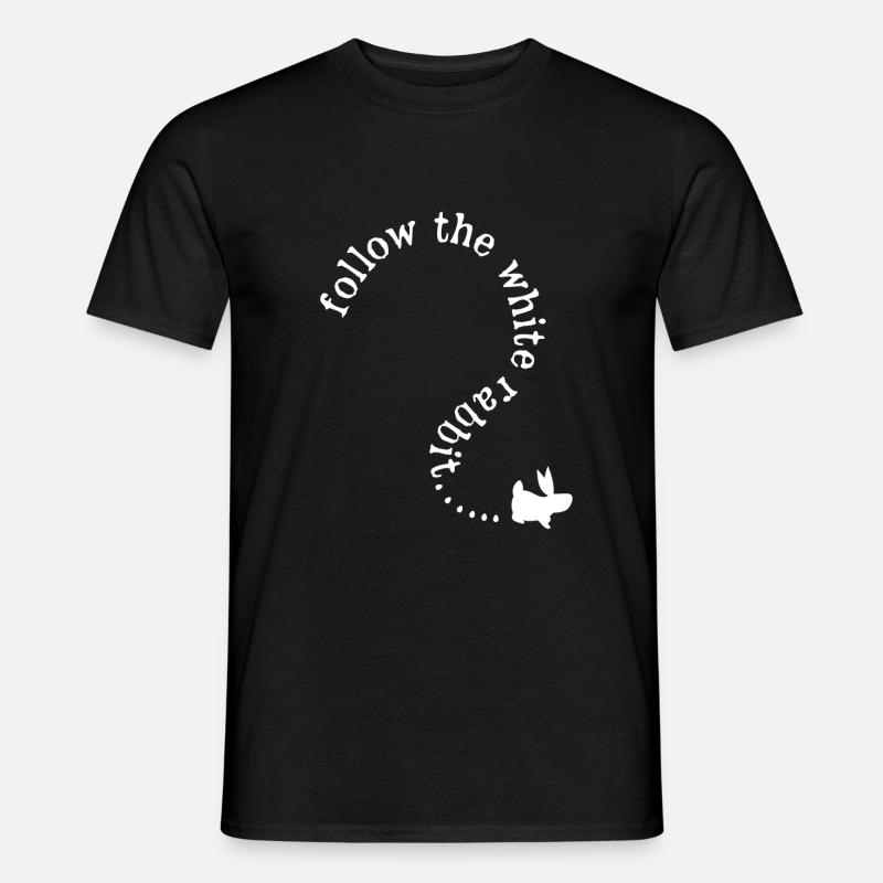 Suis le lapin blanc - T-shirt homme - noir