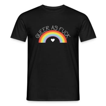 LGBT LGBTQ Pride Arc-en-ciel Drapeau - T-shirt homme - noir - Devant - AI Model Male 178 light (178cm)