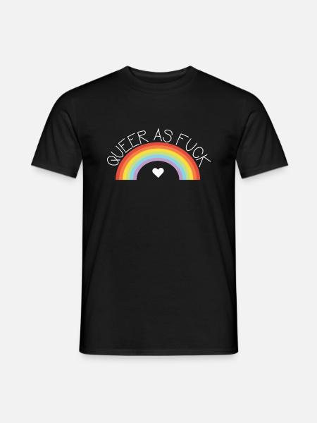 LGBT LGBTQ Pride Rainbow Flag - Men's T-Shirt - black