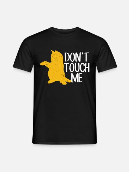 Don't touch me cat kitten - Men's T-Shirt - black