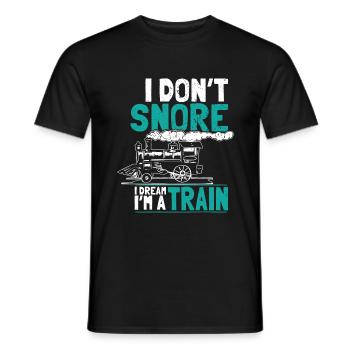 Ronfler comme un train rêve - T-shirt homme - noir - Devant - AI Model Male 178 light (178cm)