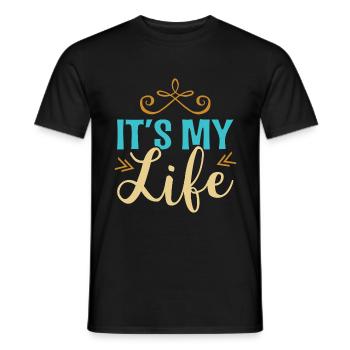 C’est ma vie - T-shirt homme - noir - Devant - AI Model Male 178 light (178cm)