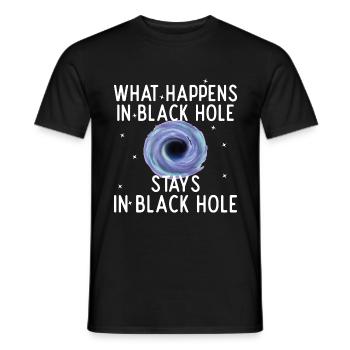 Trou noir What happens stays - T-shirt homme - noir - Devant - AI Model Male 178 light (178cm)