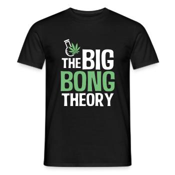 Big Bong Theory Weed High Weed Marijuana - Men's T-Shirt - black - Front - AI Model Male 178 light (178cm)