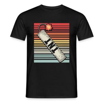 TNT Dynamit Retro Lustiges Geschenk - Männer T-Shirt - Schwarz - Vorne - AI Model Male 178 light (178cm)