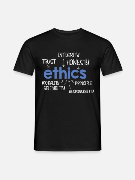 Ethics Word Description - Men's T-Shirt - black