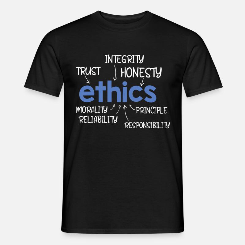 Ethik Wort Beschreibung - Männer T-Shirt - Schwarz