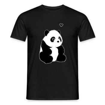 Panda - T-shirt homme - noir - Devant - AI Model Male 178 light (178cm)