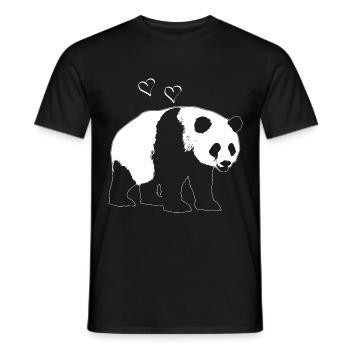 Panda Ours géant Mignon - T-shirt homme - noir - Devant - AI Model Male 178 light (178cm)