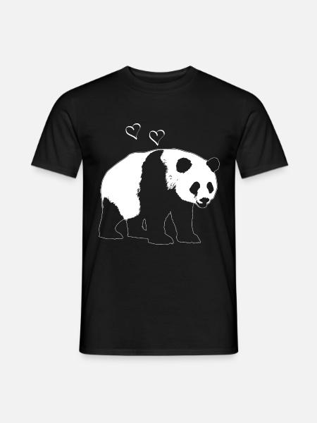 Panda Ours géant Mignon - T-shirt homme - noir