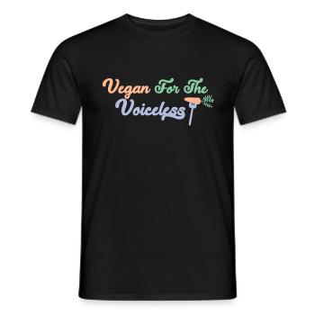 Végétalien pour les animaux qui ne peuvent pas parler - T-shirt homme - noir - Devant - AI Model Male 178 light (178cm)