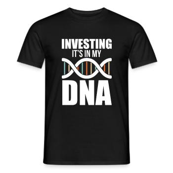 Investieren Kapital Cash ist in meiner DNA - Männer T-Shirt - Schwarz - Vorne - AI Model Male 178 light (178cm)