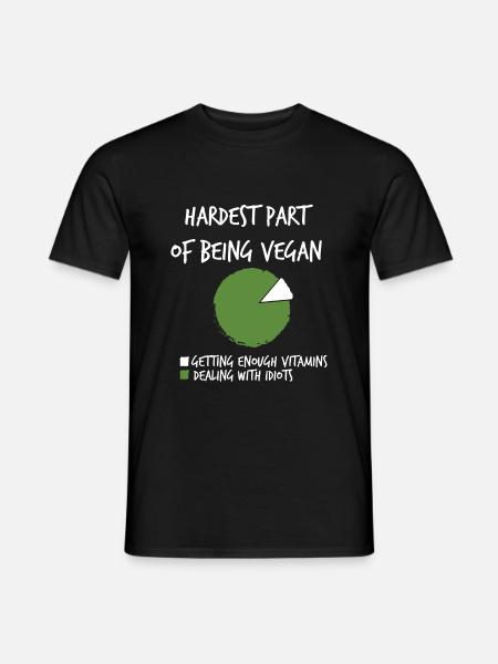 Vegan est difficile à traiter avec des idiots - T-shirt homme - noir