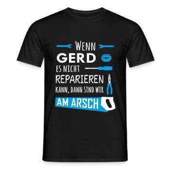 Lustiger Heimwerker und Handwerker Spruch Gerd - Männer T-Shirt - Schwarz - Vorne - AI Model Male 178 light (178cm)
