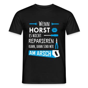 Lustiger Heimwerker und Handwerker Spruch Horst - Männer T-Shirt - Schwarz - Vorne - AI Model Male 178 light (178cm)
