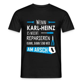 Lustiger Heimwerker und Handwerker Spruch Karl-Hei - Männer T-Shirt - Schwarz - Vorne - AI Model Male 178 light (178cm)