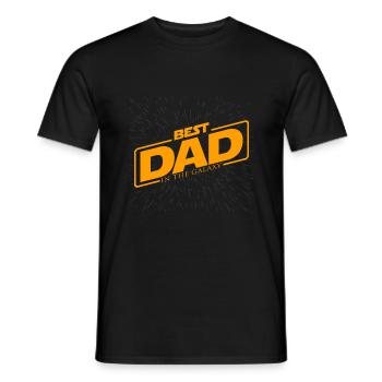 Best Dad In The Galaxy - Vatertag Herrentag Papa - Männer T-Shirt - Schwarz - Vorne - AI Model Male 178 light (178cm)
