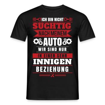 Auto Innigen Beziehung - Männer T-Shirt - Schwarz - Vorne - AI Model Male 178 light (178cm)