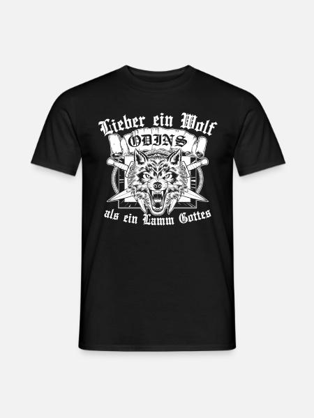 Better a wolf of Odin than a - Men's T-Shirt - black