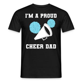 Stolzer Cheerleader-Vater Cheerleader - Männer T-Shirt - Schwarz - Vorne - AI Model Male 178 light (178cm)