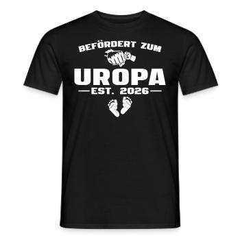 Befördert zum Uropa 2026 Babyparty - Männer T-Shirt - Schwarz - Vorne - AI Model Male 178 light (178cm)