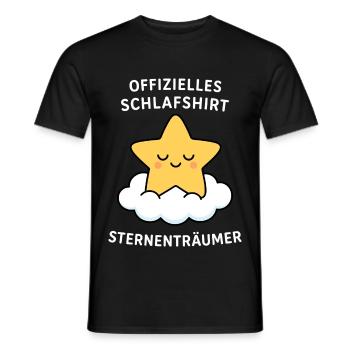 Star dreamer on cloud - Men's T-Shirt - black - Front - AI Model Male 178 light (178cm)