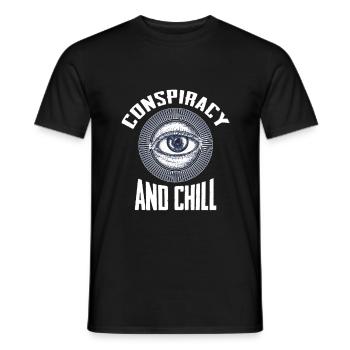 Funny Conspiracy &Chill Illuminati Conspiration - T-shirt homme - noir - Devant - AI Model Male 178 light (178cm)