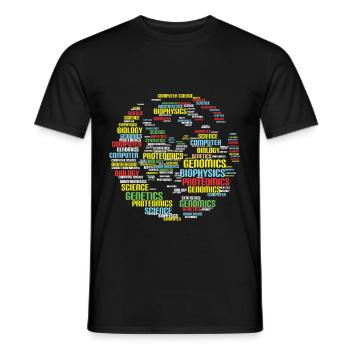 Funny Biology Bioinformatics Science | Gift | - Männer T-Shirt - Schwarz - Vorne - AI Model Male 178 light (178cm)