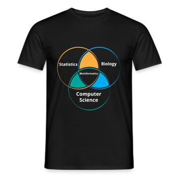 Funny Biology Bioinformatics Science | Gift | - Männer T-Shirt - Schwarz - Vorne - AI Model Male 178 light (178cm)