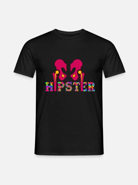 Funny Hippster Hip Replacement Surgery | - Men's T-Shirt - black