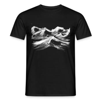 Waves Bluecontest - T-shirt homme - noir - Devant - AI Model Male 178 light (178cm)