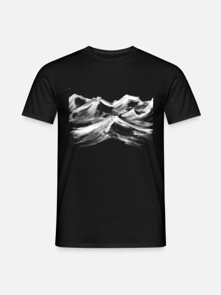 Wellen Bluecontest - Männer T-Shirt - Schwarz