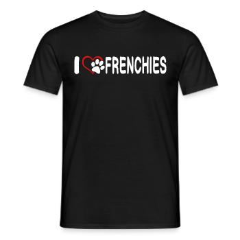 Ich Liebe Frenchies - Männer T-Shirt - Schwarz - Vorne - AI Model Male 178 light (178cm)