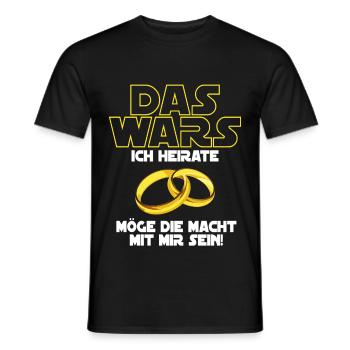 Les Guerres I Marry JGA Mariage - T-shirt homme - noir - Devant - AI Model Male 178 light (178cm)