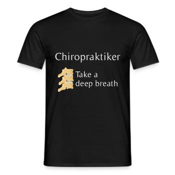 Chiropractor osteopath - Men's T-Shirt - black - Front - AI Model Male 178 light (178cm)