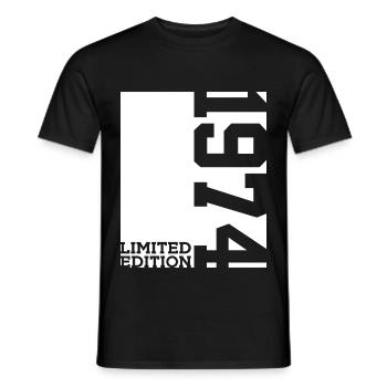 52ND BIRTHDAY LIMITED EDITION 1974 - Men's T-Shirt - black - Front - AI Model Male 178 light (178cm)