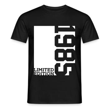 41ST BIRTHDAY LIMITED EDITION 1985 - Men's T-Shirt - black - Front - AI Model Male 178 light (178cm)