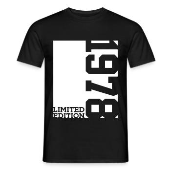 48E ANNIVERSAIRE ÉDITION LIMITÉE 1978 - T-shirt homme - noir - Devant - AI Model Male 178 light (178cm)