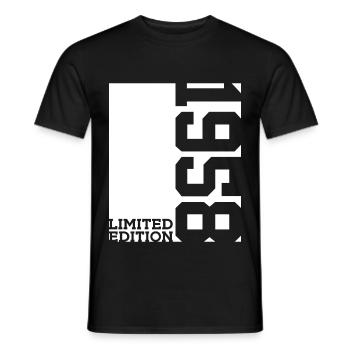 68TH BIRTHDAY LIMITED EDITION 1958 - Men's T-Shirt - black - Front - AI Model Male 178 light (178cm)