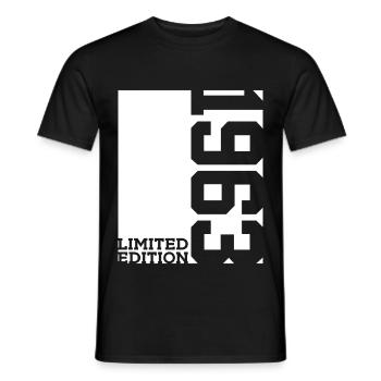 63E ANNIVERSAIRE ÉDITION LIMITÉE 1963 - T-shirt homme - noir - Devant - AI Model Male 178 light (178cm)
