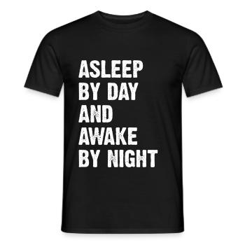 Asleep By Day And Awake By Night - Men's T-Shirt - black - Front - AI Model Male 178 light (178cm)