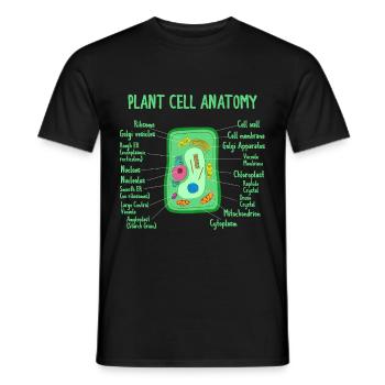 Anatomy Of Plant Cell Biology Biologist Science - Men's T-Shirt - black - Front - AI Model Male 178 light (178cm)