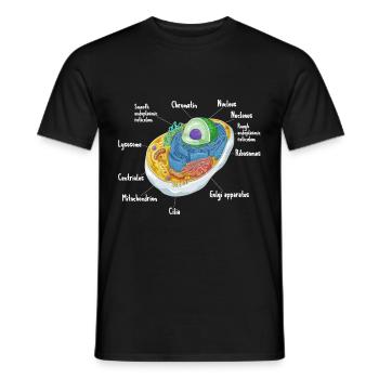Anatomy Of Animal Cell Biology Biologist Science - Men's T-Shirt - black - Front - AI Model Male 178 light (178cm)