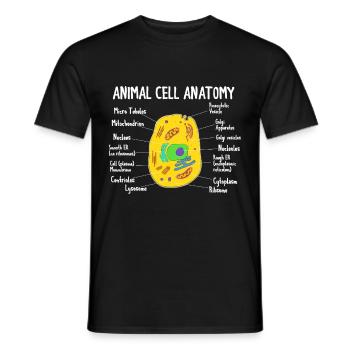 Anatomy Of Animal Cell Biology Biologist Science - Men's T-Shirt - black - Front - AI Model Male 178 light (178cm)