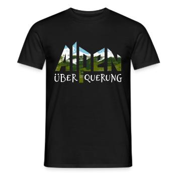 Alpenüberquerung Alpen Überquerung Wandern - Männer T-Shirt - Schwarz - Vorne - AI Model Male 178 light (178cm)