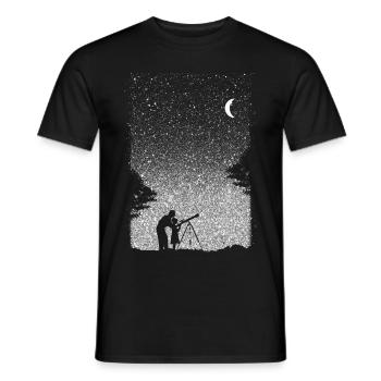Astronomie Sternenhimmel Kunst Vater und Tochter - Männer T-Shirt - Schwarz - Vorne - AI Model Male 178 light (178cm)